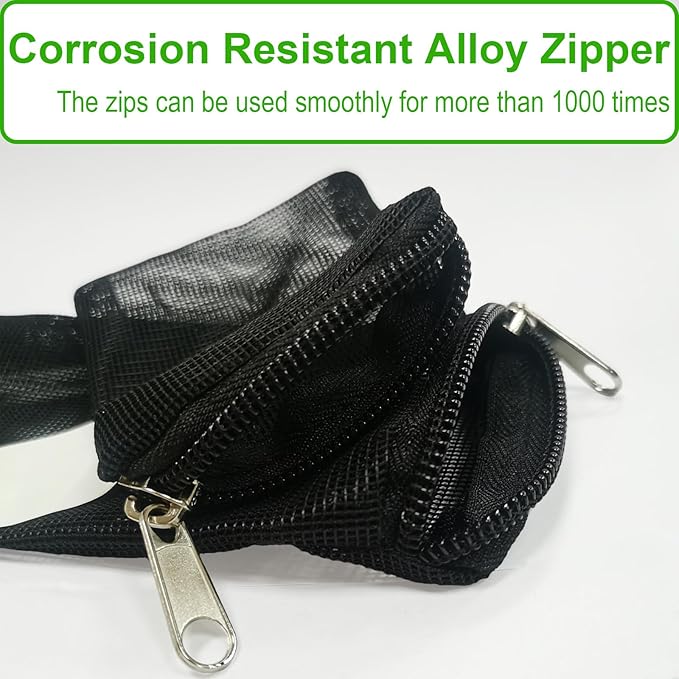 10 Pcs 3" x 4" Aquarium Filter Media Bags Small, Mini Fish Tank Media Mesh Filter Bags for Activated Carbon, Ceramic Media Rings, Mesh Reusable Bags with Zipper Black