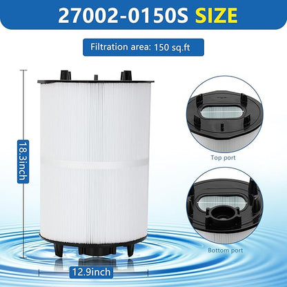 27002-0150S Pool Filter Cartridges Compatible with pentair sta-rite 27002-0150S Pool Filter System 2 Modular Media Pool and PLM150 D.E. Filter,150 sq.ft D.E. Filter with 24800-0121 Air Bleed Assembly