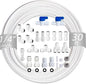 NSF 1/4" inch Water Line Tubing and Push to Connect Fittings for Reverse Osmosis Water Filter RO fittings (Refrigerator Kits),23 pcs connetors+30 feet 1/4" O.D. (6.4mm) water tubing.