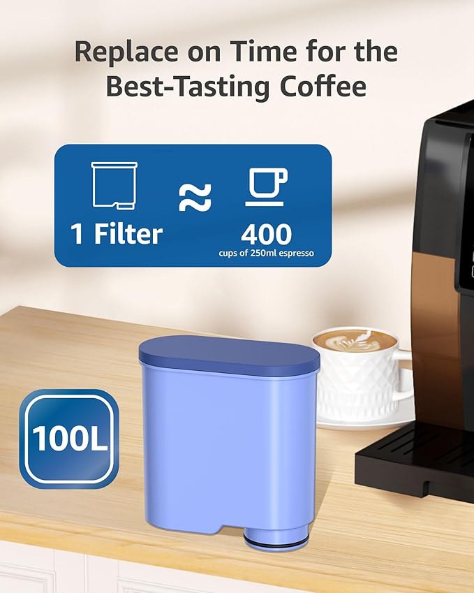 Maxblue Replacement Coffee Water Filter, Compatible with Philips® AquaClean® Filter CA6903/10 CA6903/22, Reduces Limescale Content in Water, TÜV SÜD Certified, Reduces PFAS, PFOA/PFOS (Pack of 4)