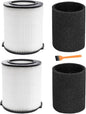 2 Pack Replacement VF4000 Filter for Ridgid Shop Vac Filter 5-20 Gallon, Standard H13 HEAP Wet/Dry Rigid Shop Vac Filters Compatible with Husky 6-9 Gallon Vacuums, With 2 Foam Sleeves and 1 Brush