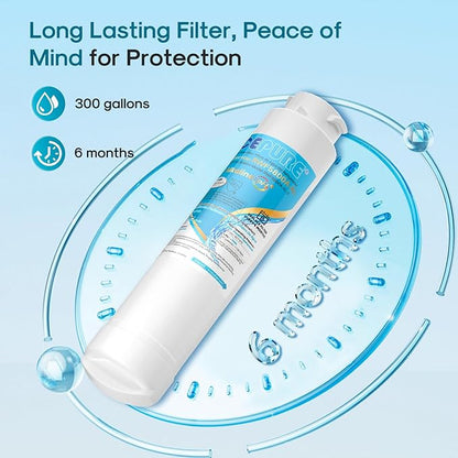 ICEPURE Alkaline RWF5800A-AL Refrigerator Water Filter Replacement for Frigidaire EPTWFU01, EWF02, Pure Source Ultra II, PureSource Ultra 2, GP006, BO022, MR022, SCWFTCTO, 4562222, Enhances PH, 4Pack