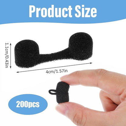 150 Pieces Nose Plug Filter Disposable Nose Dust Filters Bulk Sponge Nostril Filters for Spray Tanning Welding Dust Allergies DustConstruction Areas (Black)