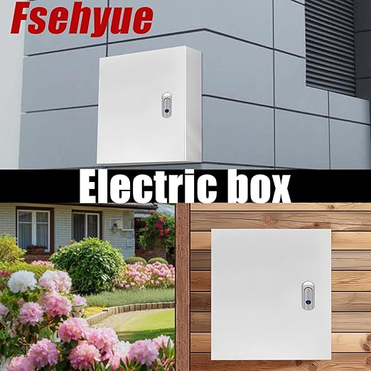 Electrical Box 12 x 10 x 6 Inch Indoor Outdoor Electrical Enclosure Box Steel Junction Box Wall Mounted Universal Electrical Project Box with Safety Locks and Mounting Plates