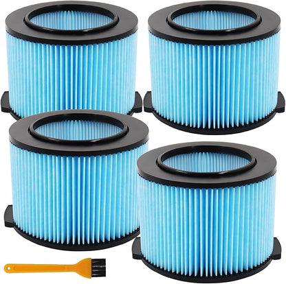 4 Pack VF3500 Replacement Filter for Shop Vacuum 3-4.5 Gallon Wet Dry Vacuums, 3-Layer Filters for WD4050, WD3050, WD4080, WD4522, 4000RV, 4500RV
