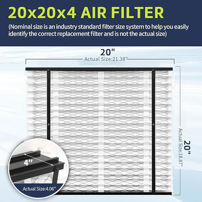 IYOUYA 2 Pack 313 Replacement Filter Compatible with AprilAire Whole House Air Purifier Model:1310, 2310, 3310, 4300, Competitive Models using 4898 Upgrade Kit, 20 x 20 x 4 MERV 13 Air Filter