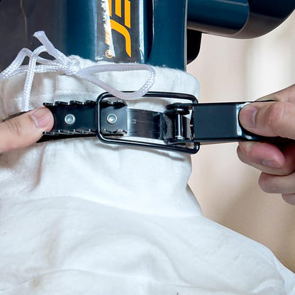 POWERTEC Dust Collector Bag w/ 5" Band Clamp Kit, 1 Micron Dust Bag & 4-3/4" to 5-1/4" Dust Collector Band Clamp for Wen, Shop Fox, Grizzly, Rockler, Delta, and POWERTEC DC5371/ 5372 (70403)