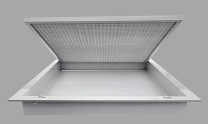HVAC Premium 22" x 32" Cube Core Eggcrate Return Air Filter Grille for 1" Filter - Aluminum - White [Outer Dimensions: 24.5" x 34.5"]