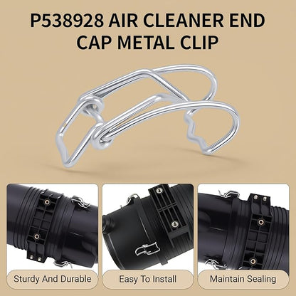 8 Pcs P538928 Air Cleaner End Cap Metal Clip Compatible with Dona-ldson, Air Filter Clips, Maintain The Sealing 0f The Air Cleaner End Cap