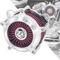 HDBUBALUS Motorcycle CNC Spike Air Cleaner Air Filter Intake System Filter (C-For Touring Trike 08-16, Softail 16-17,Dyna 17)