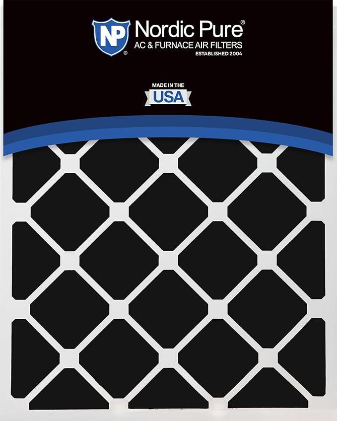 Nordic Pure 20x25x5 (Actual Size: 19 3/4 x 24 3/4 x 4 3/8) Lennox X6673 X6675 Replacement AC Filter MERV 14 + Carbon 2 Pack
