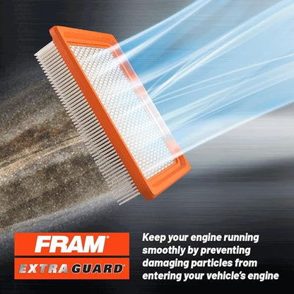 FRAM Extra Guard CA10228 Replacement Engine Air Filter for Select Dodge Nitro and Jeep Liberty Model Years, Provides Up to 12 Months or 12,000 Miles Filter Protection (Pack of 2)