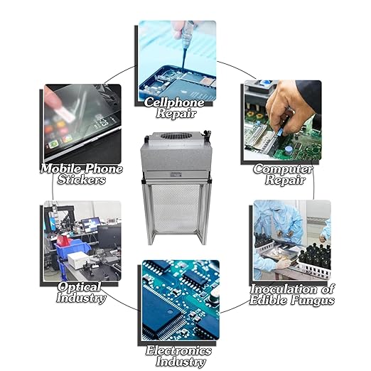 INTSUPERMAI Vertical Laminar Flow Hood Air Flow Clean Bench Workstation with HEPA Filter Lab Fume Hood Air Volume 294-411 cfm Dust Free Room Workshop for Phone LCD Repair Workshop Laboratory 110V