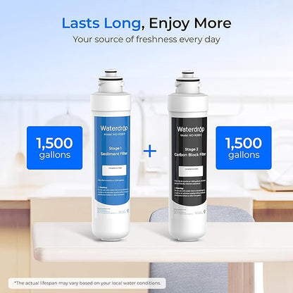 Waterdrop W281 Water Filters for Water Coolers, Replacement for Avalon® branded Bottleless Water Coolers Filters, 1,500 Gallon Extended Lifespan, More Pure Enjoyment, 2 Count（1 Set）