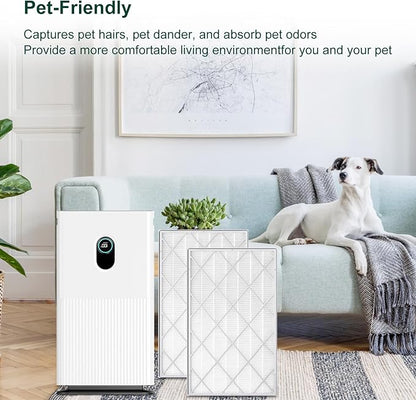 HE601 Replacement Filter for Shark HE6FKPET HE601 HE602 6 Fan, 3-in-1 Filter System - Absorbs 99.97% Particulates, Part # HE6FKPET, HE6FKBAS, HE6FKPRO, 2 Pack