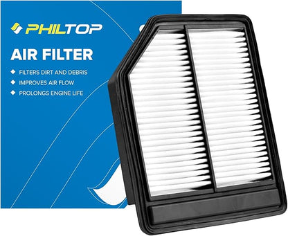 PHILTOP Engine Air Filter CA10165 Replacement for Honda Civic 2006-2011, L4 1.8L, Rigid Panel
