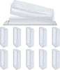 Zonon 12 Pcs 4 x 10 Inch Floor Register Trap Cover Vent Screen for Home Vent Mesh Elastic Band Filter Floor Register Trap Keeps Pet Hair, Food Out(White)