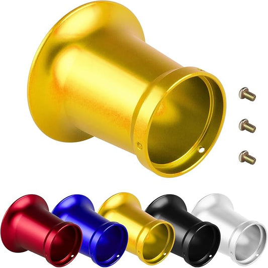 50mm Carburetor Air Filter Trumpet Velocity Stack Funnel CNC Alloy Parts Fit for PE VM 21mm,24mm,26mm,28mm,30mm, for Honda Yamaha Kawasaki ATV Dirt Bike Carb Intake Wind Horn Cup. (gold)