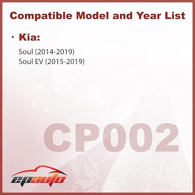 EPAuto CP002 (CF12002) Cabin Air Filter includes Activated Carbon, Replacement for KIA Soul (2014-2019), Soul EV (2015-2019)