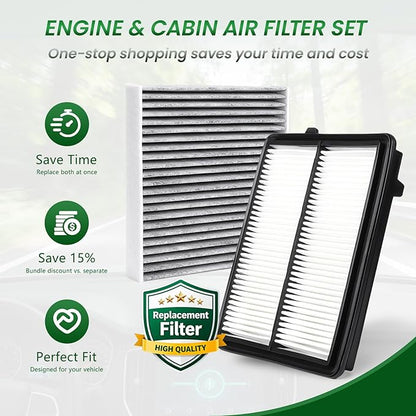 Cabin Engine Air Filter Kit CF11182 CA12605 Fit for ACURA RDX (2019-2025)