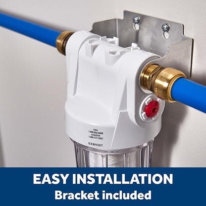 GE Whole House Water Filtration System, Reduce Sediment, Rust & More, Install Kit & Accessories Included, Filter Not Included, Replace Filter (FXWTC, FXUSC, FXWPC, FXWSC) Every 3 Months, GXWH20T