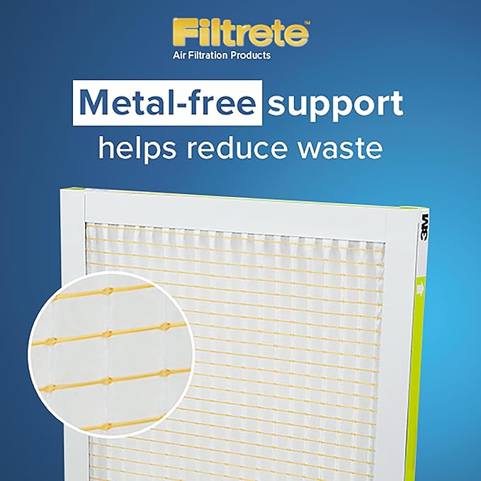 Filtrete 19.5x35.5x1 AC Furnace Air Filter, MERV 8, MPR 700, Tough on Pollen, Easy on Airflow, 3-Month Pleated 1-Inch Electrostatic Air Cleaning Filter, 4-Pack (Actual Size 19.56 x 35.31 x 0.65 in)