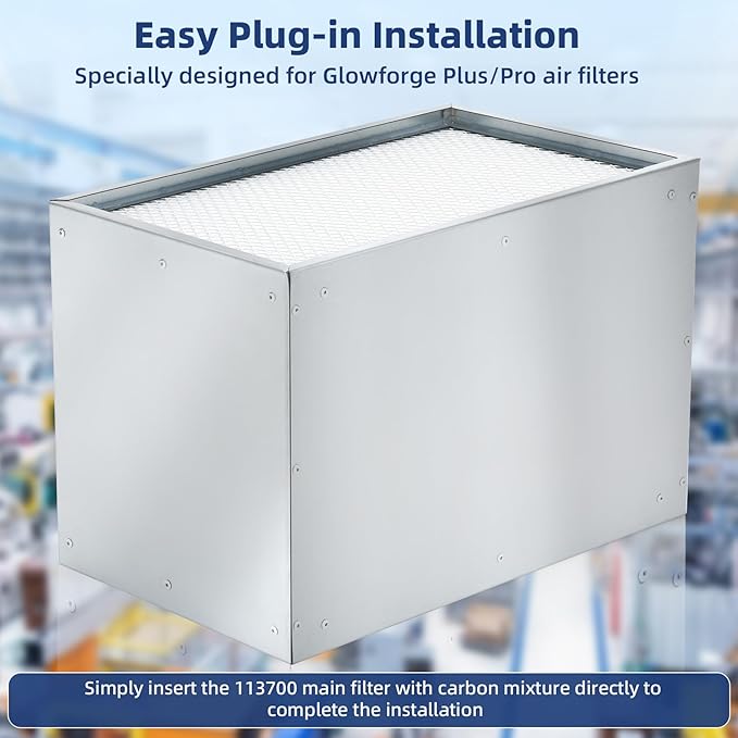 113700 Main Filter with Carbon Mix Compatible with Glowforge Plus/Pro Air Filter Systems | Superior Filtration for Indoor Fresh Air