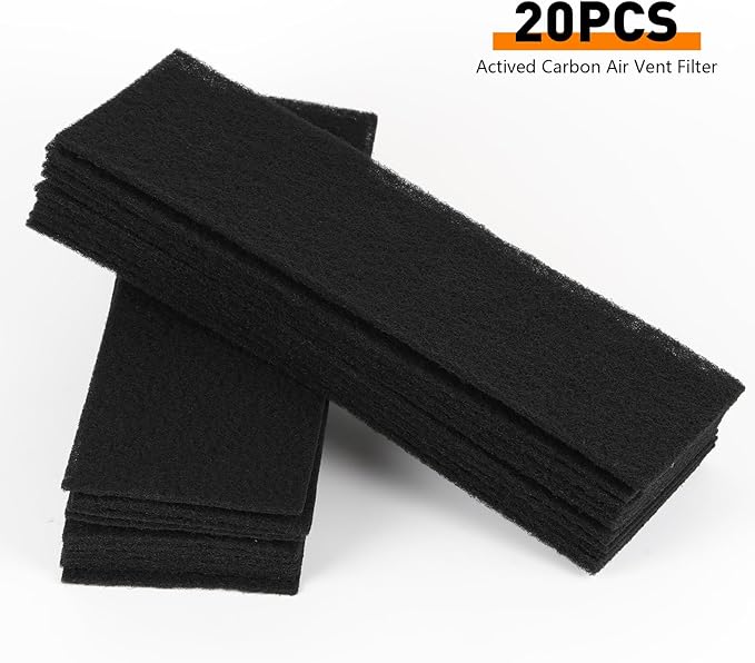 20PCS 4" x 12" Activated Carbon Air Filters for Home Charcoal Floor Vent Filters, AC Vent Filter,Electricostatically Charged Floor Register Filters