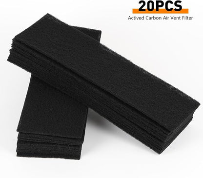 20PCS 4" x 12" Activated Carbon Air Filters for Home Charcoal Floor Vent Filters, AC Vent Filter,Electricostatically Charged Floor Register Filters