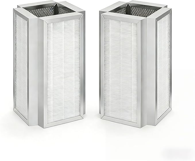 M50 Premium H13 True Hepa Filter Replacement Compatible with Air Purifer Model 50, 3-Stage Filtration System， Pre-Filter, True HEPA H13, and Activated Carbon,2 Pack