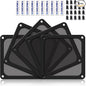 Dust Filter PC 120mm for Computer Cooler/PSU/Routers Nylon 80 Mesh, Magnetic Frame PC Fan Dust Mesh PC Cooler Filter Dustproof Computer Fan Grills (Nylon, 120 * 120mm, 5pcs, Black)