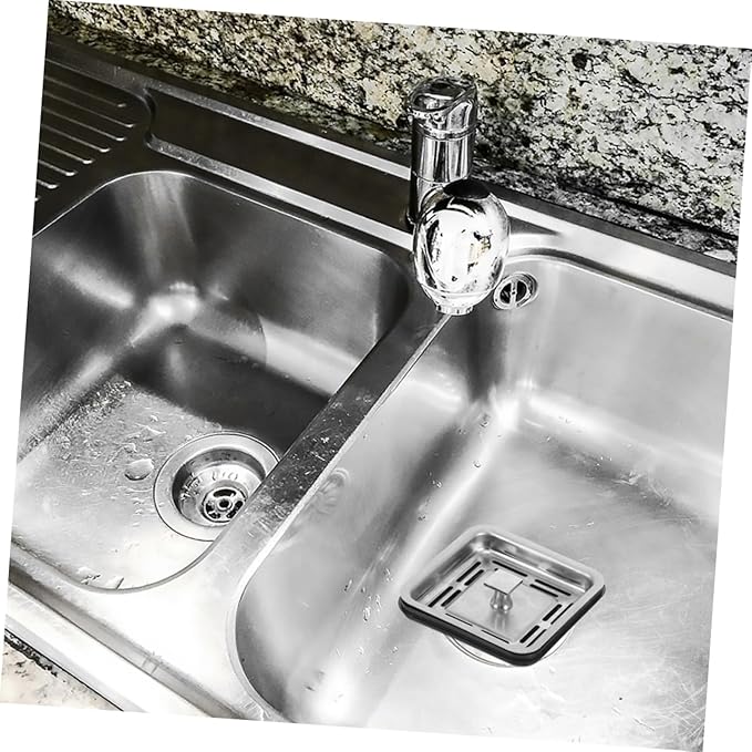Mipcase 2Pcs Kitchen Sink Drain Strainer and Stopper with Square Lid Food Waste Disposer Plug for Home Kitchen Sink Catcher Anti-blocking Mesh Filter for Efficient Waste Processing