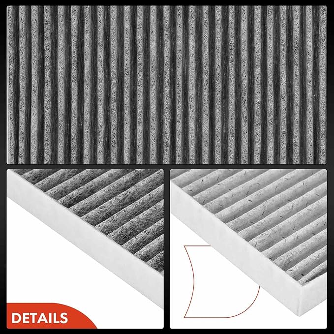 A-Premium Cabin Air Filter with Activated Carbon Compatible with Buick, Chevrolet, GMC, Saturn Models - Enclave, Traverse, Acadia, Acadia Limited, Outlook