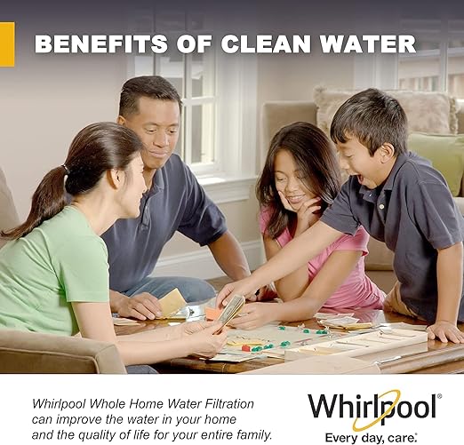 Whirlpool 10" x 2.5" Whole House Water Filter Housing, WHKF-DWH, Stainless Steel 3/4" Inlets, NSF Certified, Filter Not Included, Replacement Filter GD05, WHWC, WHSW, WHPL