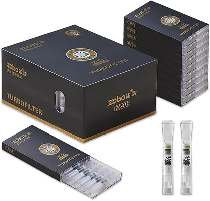 ZOBO Newly Turbine Filter Disposable Cigarette Filters, 25 Layer Multi-Filtering to Reduce Tar and Smoke Stains (100 Per Pack) Stylish Design, Suitable for Coarse, Medium, Fine Cigarettes