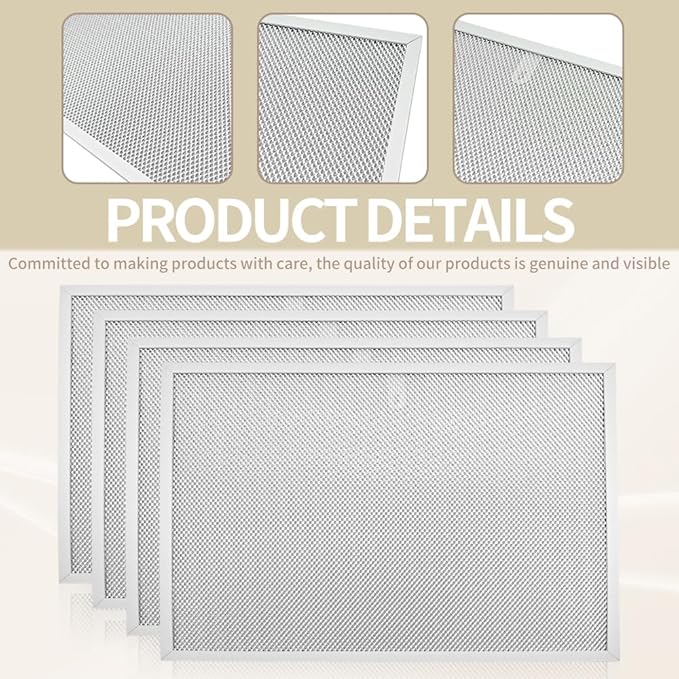 4 Pcs 203368 Air Pre Filter 16'' x 12.5'' Fit for Honeywell Air Cleaner F300E1019 F300A1625 F50F1073 F50F F300E