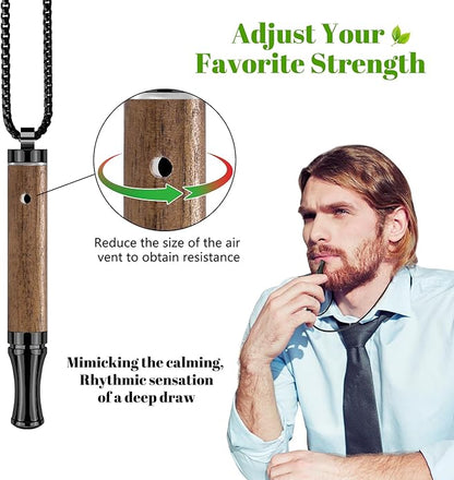 ASTOFLI Adult Quit Smoking Breathing Necklace: Adjustable Air Inhaler Stop Smoking Aids Fidget for Stress Anxiety Relief Smokless Inhaler - Air Outlet Breathing Necklace to Quit Smoking and Vape