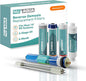 NU Aqua Reverse Osmosis Water Filter System Replacement Set - 6 Stage UV Under Sink Kit - Includes Membrane, Sediment, Carbon Filters & Fittings - Universal Undersink RO Filtration Cartridge