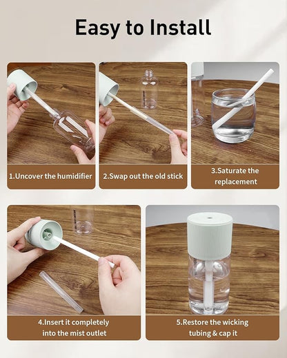 Pawfly 40 Pcs Humidifier Sticks, 5.35 Inch Mini Humidifier Filter Replacement Wicks, Small Portable USB Humidifier Filter Sticks, Air Diffuser Pure Wicks, Humidifier Filter Cotton Refill Sticks