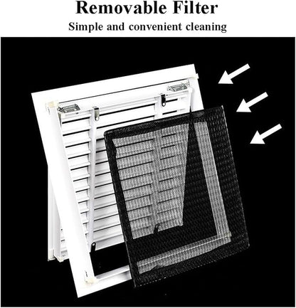 Return Air Filter Grille Vent Cover Removable, Louvered Access Panel, Removable Access Panel, HVAC Vent Cover Grill(22x 42 in)