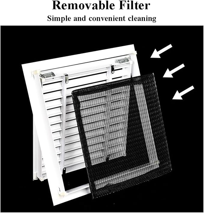 Return Air Filter Grille Vent Cover Removable, Louvered Access Panel, Removable Access Panel, HVAC Vent Cover Grill(22 x 26 in)
