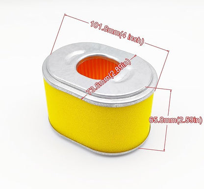 AFZE18 Air Filter Compatible with Honda GX160 GX200 GX140 5.5 HP 6.5 HP Engine Predator Hemi 60363 Coleman Ct200u Bt200x MB165 MB200 159cc 196cc 212 cc 17210-ZE1-505 with Spark Plug