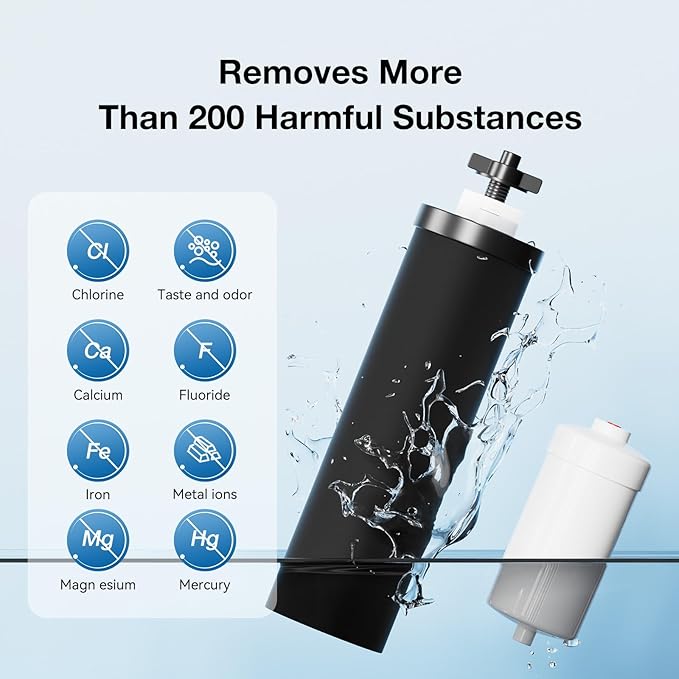 7-stage Filtration Compatible PF-2 Purification Elements Combo Pack NSF/ANSI 42&372 Certified,Replacement for ProOne® and Berkey® PF-2® Countertop Gravity Water Filter System Series (4 Pack)