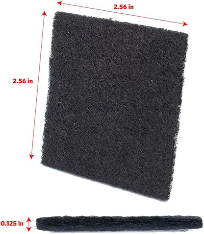 Glad Charcoal Filters for Compost Bins, Odor Absorbing Carbon Replacement Pads for Kitchen Waste, 2 Year Supply, 2.56-inch Squares, 12 Count