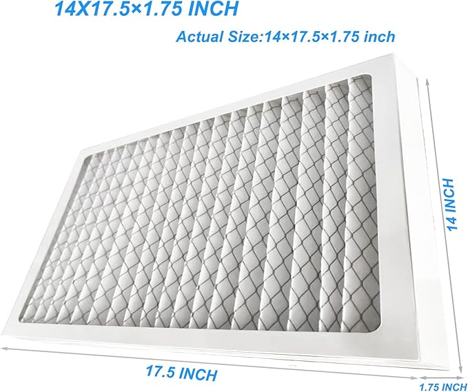 2-Pack 14x 17.5 x 1.75 MERV 13 Dehumidifier Replacement Filter, Compatible with Santa Fe Advance90, Advance120, Advance100, Ultra98H,Honey-Well DR90 & DR120 Dehumidifiers，Easy to Install (2)