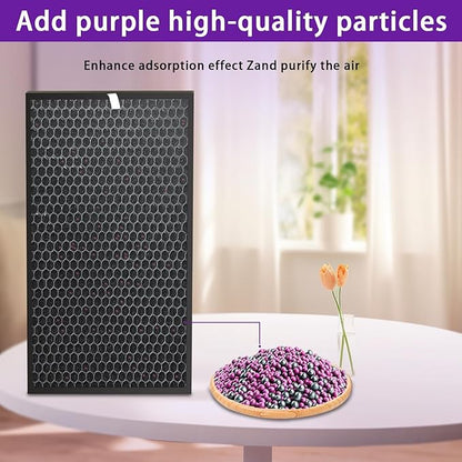4-Pack 5000 Replacement Filter Compatible with AD5000 Air Puri-fier, Includes 2 Filters + 2 Activated Filters