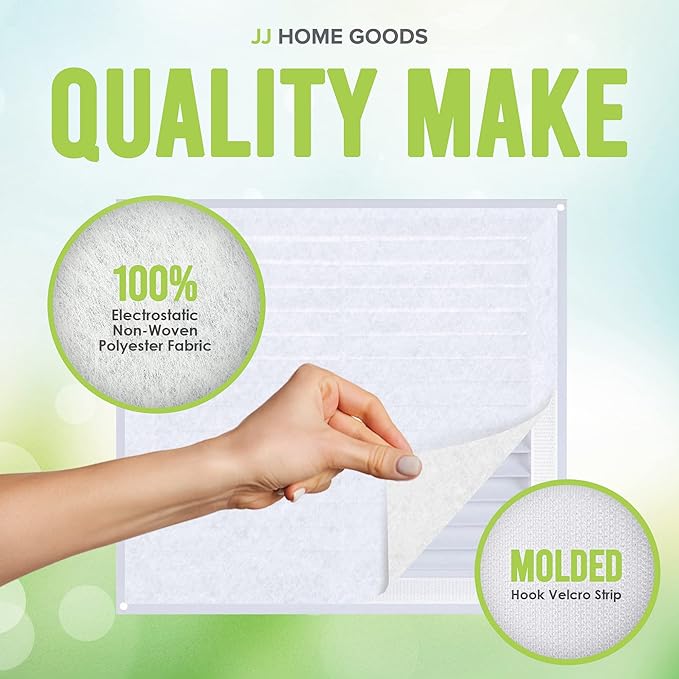 Air Vent Filters - 20"x118" makes 50 Filters w/ 197" Installation Tape,Electrostatic MERV 8 Media for AC HVAC Air Duct Filter Register & Grilles
