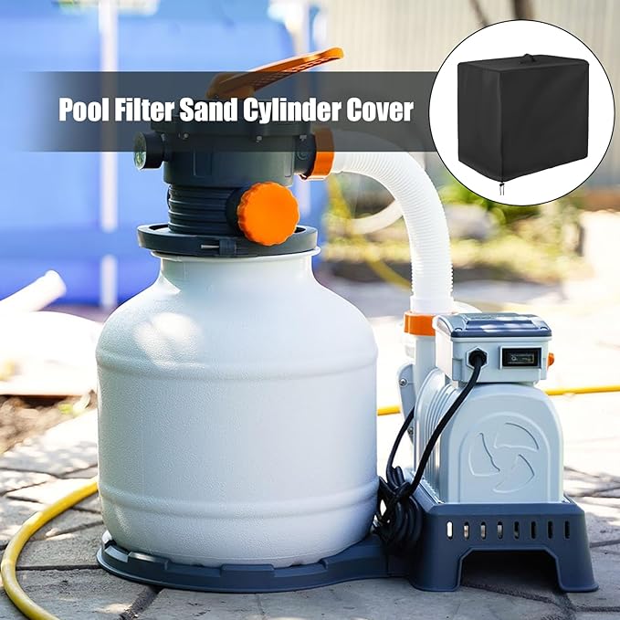 Pump Cover - Anti-Uv Ground Shelter | Outdoor Pool Filterr Box Enclosure, Sands Filters Protection Enclosure, Oxford Fabric Pools Filter Cover for Sand Filtter, Protects Fro