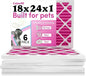 Colorfil 18x24x1 Air Filter (6-Pack) | Made in the USA | Color Changing | Remove Cat and Dog Odor | MERV 8 for Pet Hair Dander and Dust | 17.5"x23.5"x0.75" Exact Size