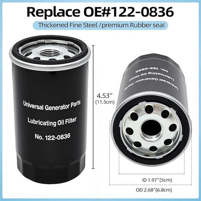 Tune Up Kit for Onan RV QG 5500 7000 Generator Marquis Gold Platinum EF/HGJAA/HGJAB/HGJA, with Parts 149-2341 Fuel Filter,140-3116 Air Filter,122-0836 Oil Filter&Wrench,167-1638 Spark Plug&Gap Tool